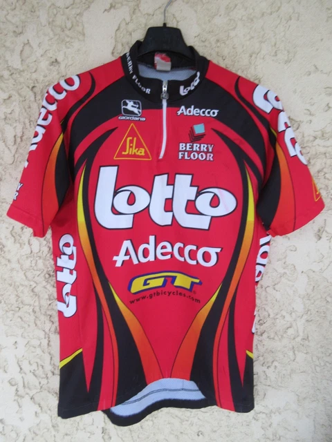 Maillot Cycliste Vintage LOTTO MOBISTAR ISOGLASS 1997 - Sibille Taille XL - Rouge
