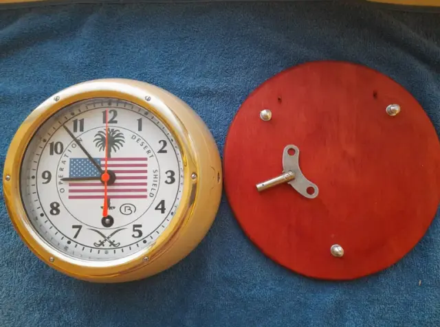 DESERT SHIELD STORM RELIABLE SHIP Cabin CLOCK Vintage USSR SUBMARINE NAVY MARINE