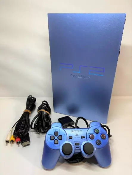 SONY PS2 PlayStation 2 SCPH-39000 Aqua Blue Game Console NO Box REF008