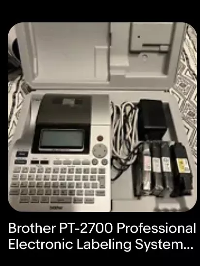 Brother PT-2700 Professional Electronic Labeling System Thermal Label Printer.