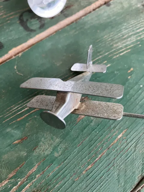 Vintage Kinetic Balance Desk Sculpture Toy Chrome Plane Aeroplane 60’s  Fidget