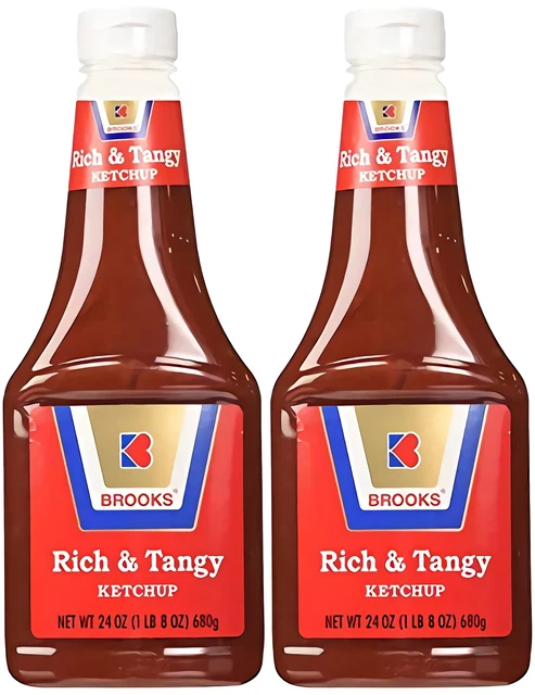 Brooks Rich & Tangy Ketchup 24oz - Total 6 Bottles