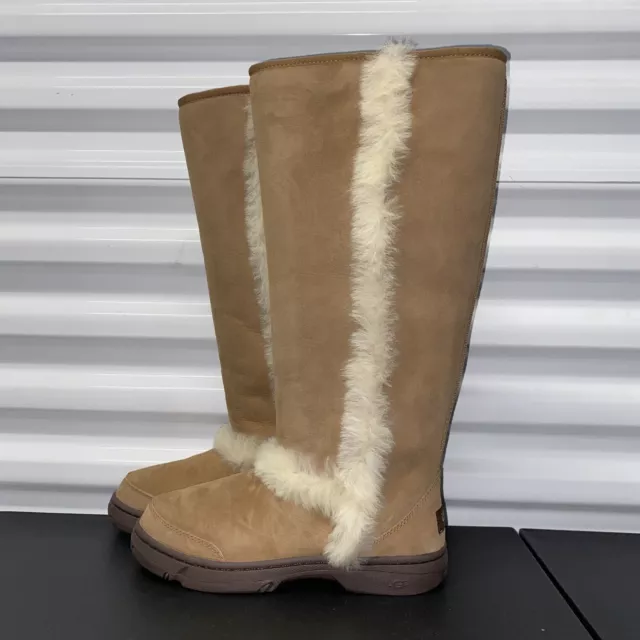 UGG Australia Sunburst Extra Tall Women's Boots Chestnut Brown Sheepskin Fur