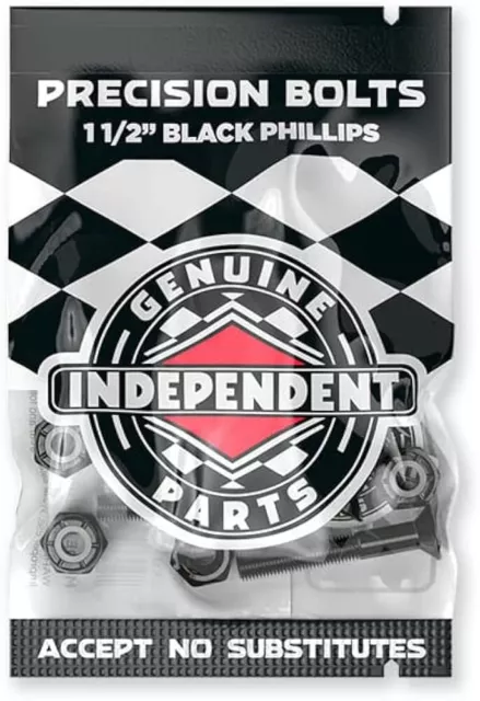 Independent Precision Bolts 1.5" Black Phillips Skateboard Hardware