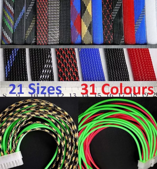 Various Sizes & Colors Braided Cable Sleeving -Auto Wire Harnessing -Sheathing