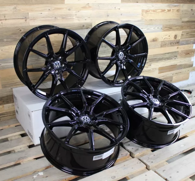 18 Zoll Felgen V1-Wheels  schwarz für VW Golf 5 6 7 8 GTI GTD GTE eGolf 6R 7R 3