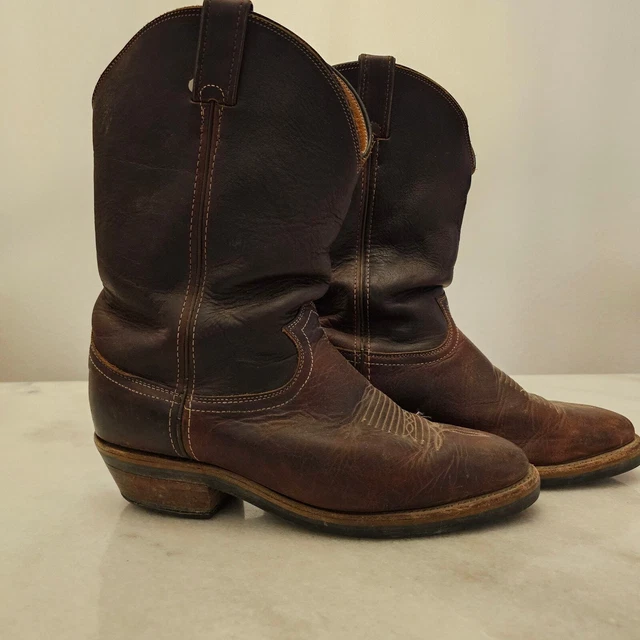 CHIPPEWA COWBOY WORK Boots Men's 11 EE Wide Brown Leather Pull On