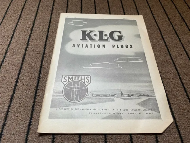 Ac14 Advert 11X8 K.l.g. Aviation Plugs - A Productnof S. Smith & Sons