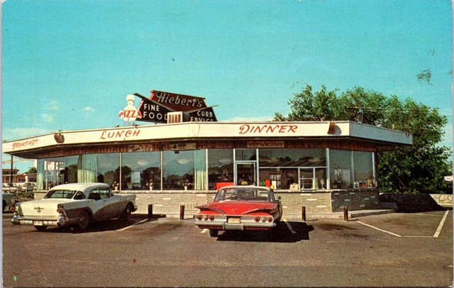 Hiebert's Restaurant, LAS CRUCES, New Mexico Chrome Advertising Postcard