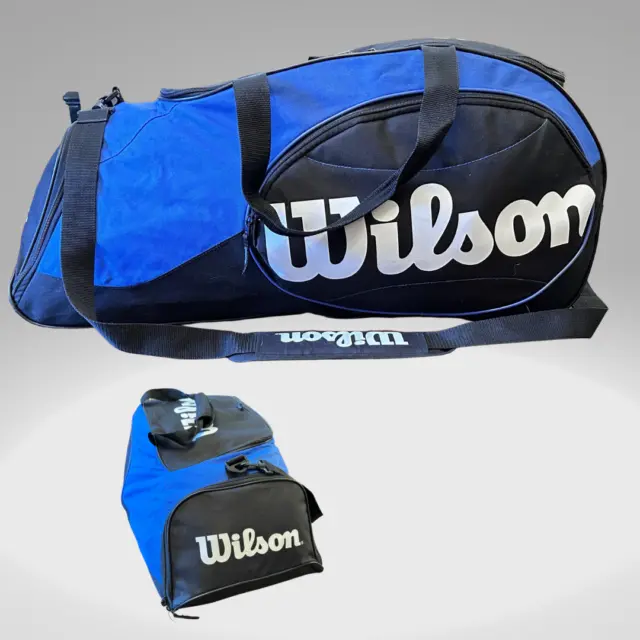 Large Wilson Sport Duffel Bag, Lined, Shoe & Side Pockets 30" x 12" x 12