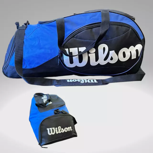 Large Wilson Sport Duffel Bag, Lined, Shoe & Side Pockets 30" x 12" x 12