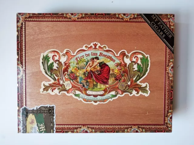 MFC My Father Cigars Flor de Las Antillas Empty Wooden Cigar Box 9" x 7" x 2" 📦