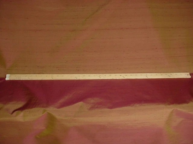 3-7/8Y Kravet / Lee Jofa Iridescent Burgundy Silk Drapery Upholstery Fabric 2