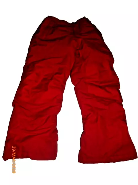 LANDS END SQUALL Kids Grow Along Red Insulated Ski Snow Pants Sport sz 10