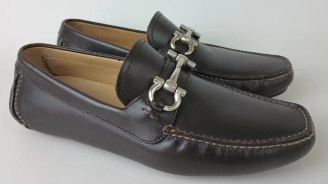 Salvatore Ferragamo Men’s Parigi Mancini Black Leather Driving Loafers Size 7.5D Salvatore Ferragamo Loafer Casual Shoes for Men for sale  main image 3