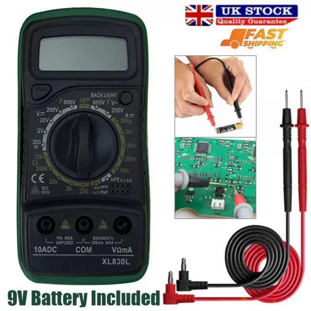 Digital LCD Multimeter Voltmeter Ammeter AC DC OHM Current Circuit Tester Buzzer