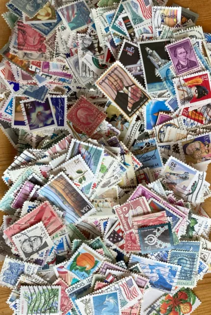 Usa United States Stamps - 65 Grams Off Paper Kiloware - Approx 1000 Unsorted