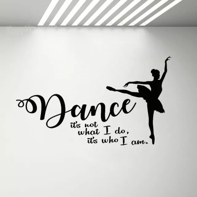 Dance Wall Art Decals for Girls Room Ballet Ballerina Silhouette Wall Stickers