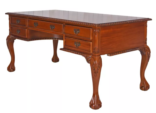 Acajou Bureau Chef Bureau Colonial Table D'Ordinateur Table de Bureau Neuf