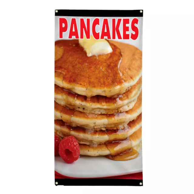 Vertical Vinyl Banner Multiple Sizes Pancakes Food Fair Restaurant Cafe Market