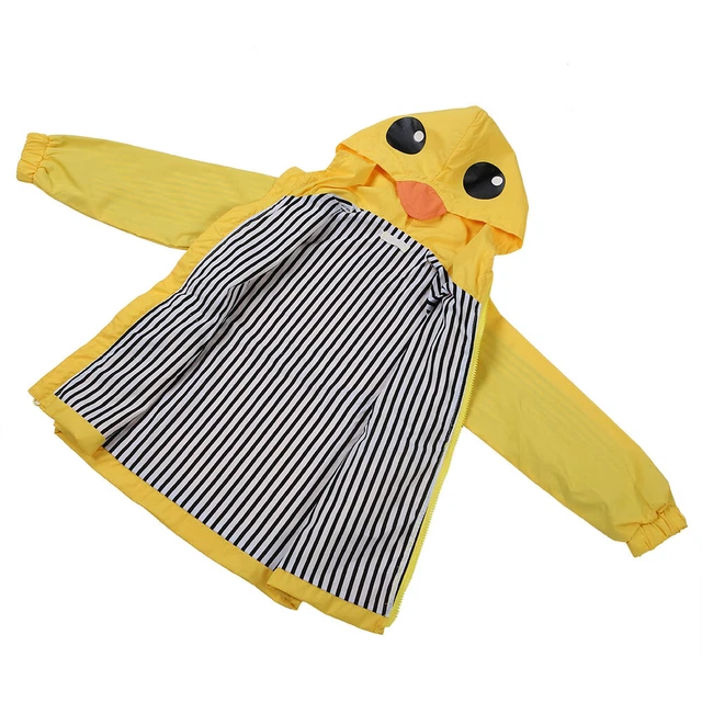 New Summer Baby Boy Girl Duck Waterproof Cute Cartoon Hoodie Zipper Coat Outfit(