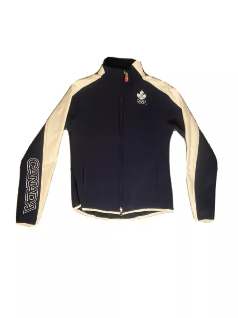 HBC Olympic Canada Woman Soft Shell Blue Jacket