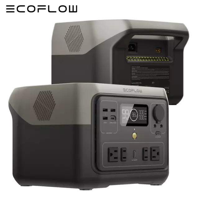 ECOFLOW River 2 Max Portable Power Station 1000W Max LFP Outdoor Solar Generator