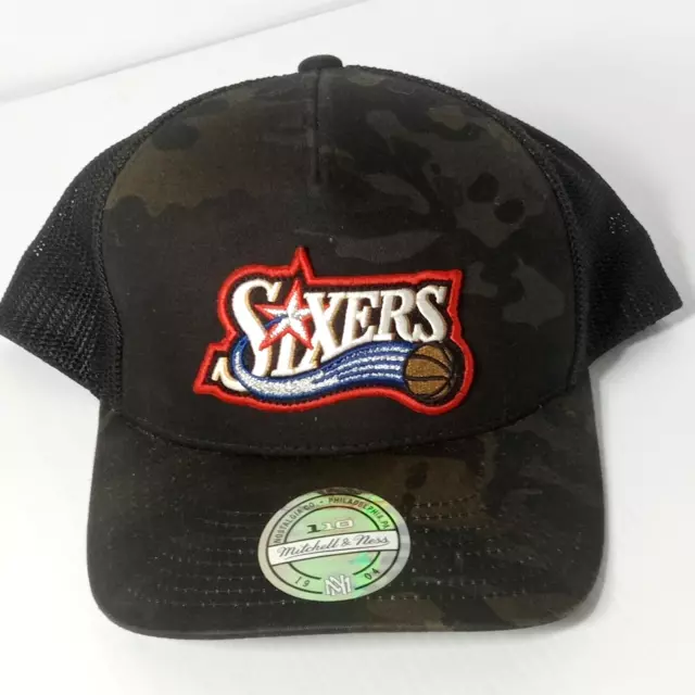 Philadelphia Sixers 76 Baseball Hat Cap | Snapback Adjustable | Black/Camo
