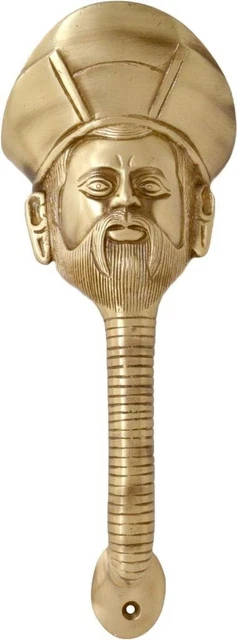 Handmade Antique Finish Sailor Face Brass Door Handle
