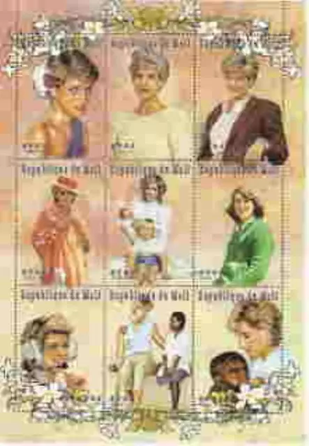 PRINCESS DI - Memorial Stamp Sheet  - Republic of Mali