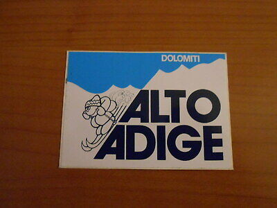 adesivo sticker-ALTO ADIGE-dolomiti fondo bianco-cm.7,5x10,5 