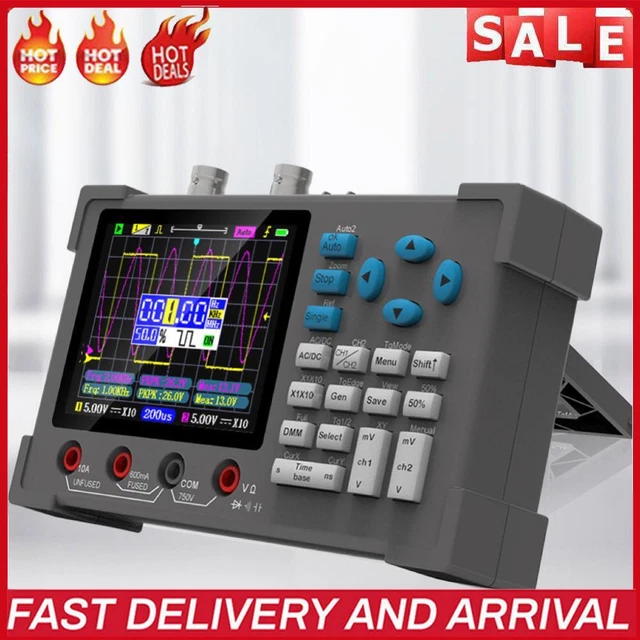 DSO3D12 3 in 1 Desktop Digital Oscilloscopes 250MSa/s Dual Channel IPS Display