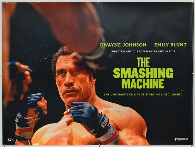 The Smashing Machine 2025 original cinema quad film poster