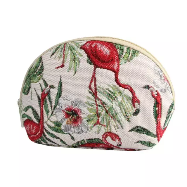 Signare Tapestry Flamingo Cosmetic Bag Make-up Case for Ladies