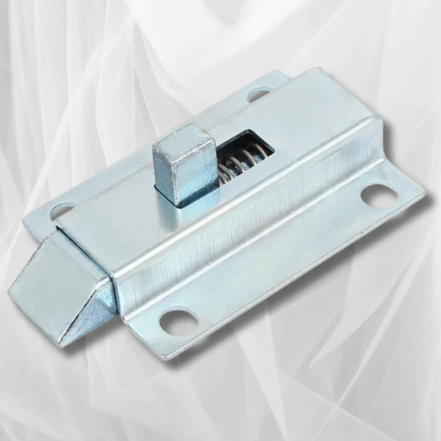 Barrel Bolt Spring Loaded Automatic Press Button Gate Lock Door Latch ...
