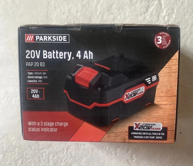 PARKSIDE 20 V 4Ah Battery Rechargeable For Cordless X 20v . Brand New