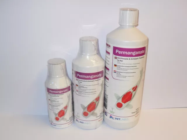 NT Labs Koï Soin Permanganate Bain / Dip Traitement 250ml 500ml 1000ml. Pond