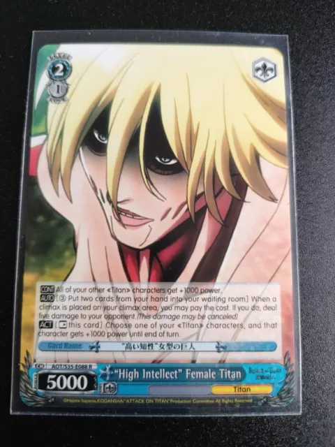 Weiss Schwarz : High Intellect Female titan AOT S35-088 R attack of Titans