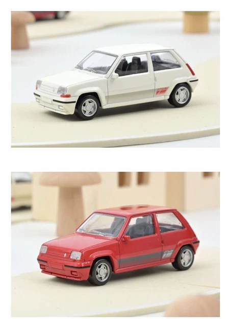 PROMO Lot 2 Renault SuperCinq GT Turbo Ph II 1988 Blanc et Rouge Norev 1/43