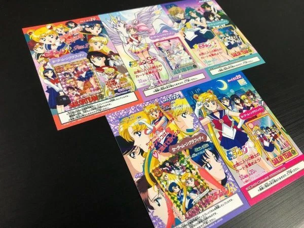 Original Display Sheet 5 Types Set (2) Sailor Moon Carddas 30th Anniversa