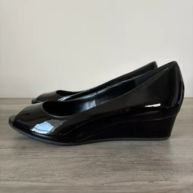 Bandolino Womens Candra Black Wedge Pumps  Slip On Heels Size 11 New In box Shoe