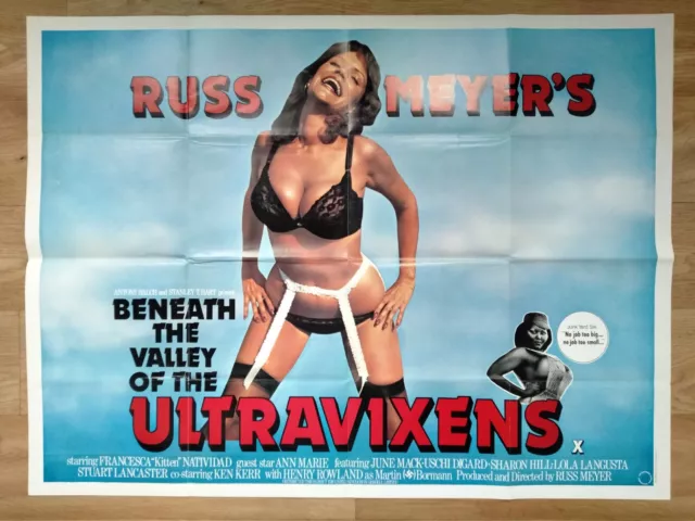 BENEATH THE VALLEY OF THE ULTRAVIXENS (1979) original UK quad poster -RUSS MEYER