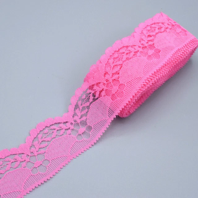 Hot 10 Yards Beautiful Lace Ribbon 40MM Lace Trim DIY Embroidered Net Lace