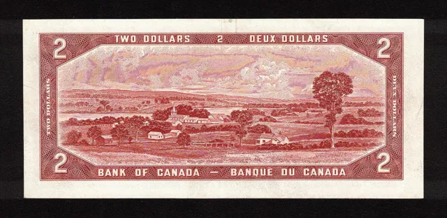 1954 $2.00 BC-38a CH AU ** BEAUTIFUL Canada QEII 1st Modified COYNE Two Dollars 2