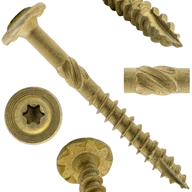 #15 x 2-1/2&quote; Construction Lag Screw Exterior Coated Torx/Star Drive Hea...