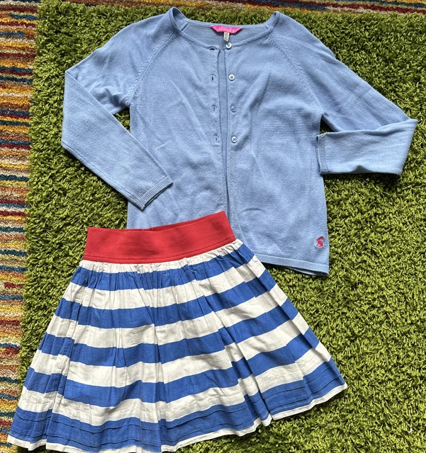 Mini gonna cardigan Joules 7-8 anni abbigliamento ragazze pacchetto outfit estate