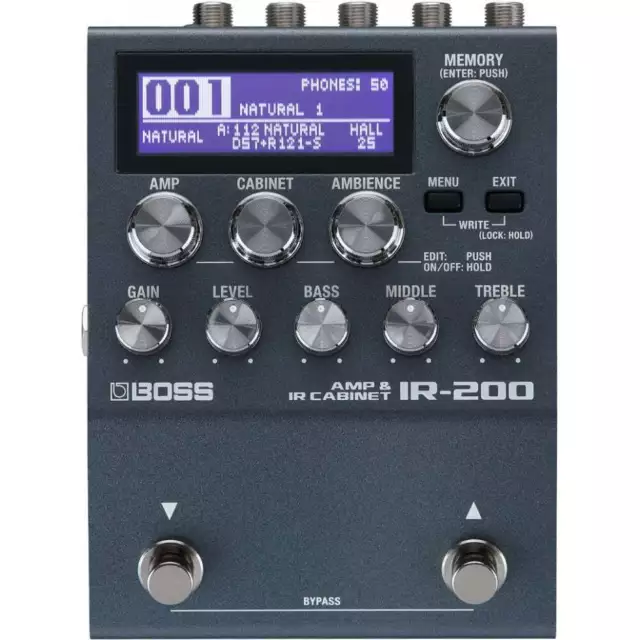Boss IR-200 AMP & IR Schrank Simulator Gitarren-Effektpedal