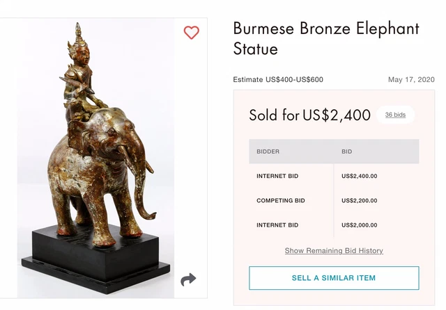 Amazing Antique Southeast Asia Burmese Bronze Incense Burner Statue from 1800’s 12