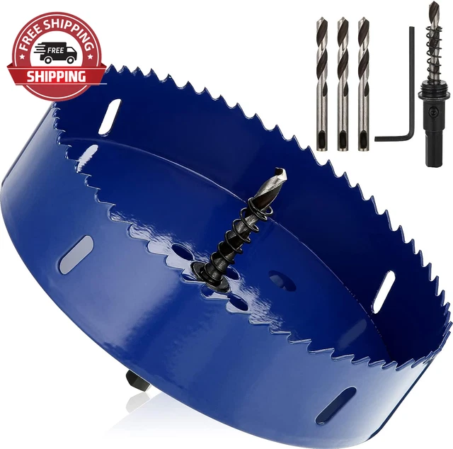 6 Inches Hole Saw Circle HSS Bi Metal Cutter Heavy Duty 1.25 Inch Cutting Depth