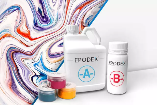 FR EPODEX®  Résine époxy 2K | Couleur unie | Epaisseur 10cm